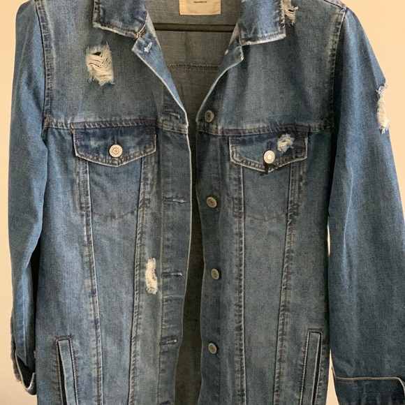 Bluenotes distressed denim jacket, size small - Picture 2 of 3